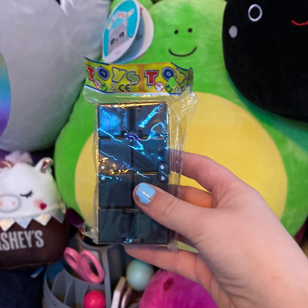 Black infinity cube fidget toy